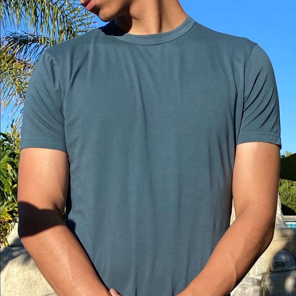 Buck Mason Atlantic Pima Curved Hem T-Shirt